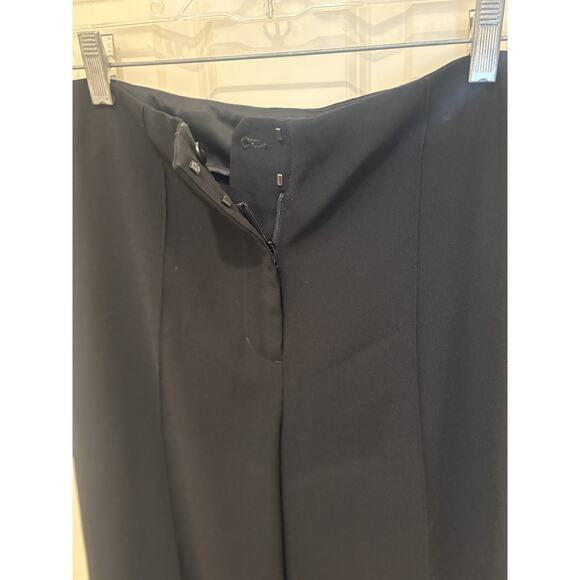 Express Cropped Wide Leg~ High Rise~ Chinos~ Trouser~ Black Size 6 Long - Picture 4 of 5